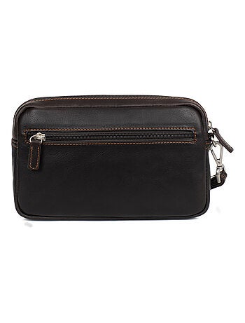 Bolsa de mano - cuero félin hexagona