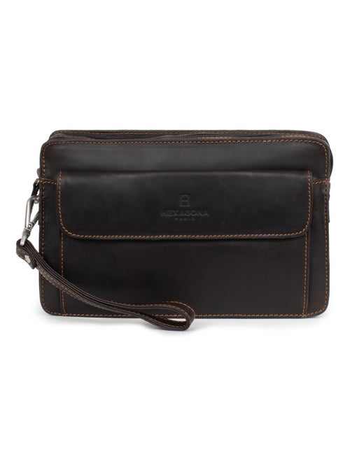 Bolsa de mano - cuero félin hexagona - Kiabi