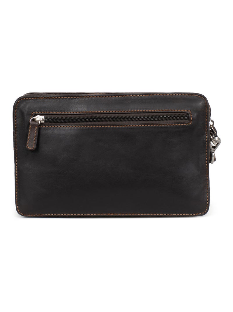 Bolsa de mano - cuero félin hexagona Marrón - Kiabi