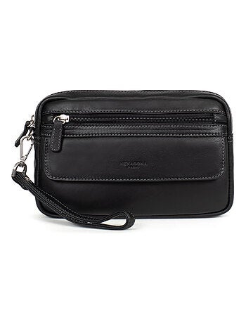 Bolsa de mano - cuero félin hexagona