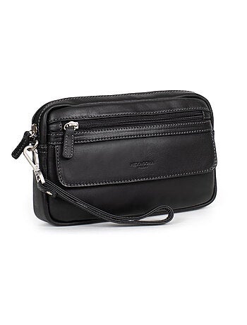 Bolsa de mano - cuero félin hexagona