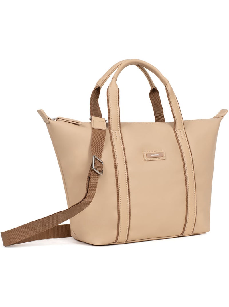Bolsa de mano - mediana tara hexagona Beige arena - Kiabi