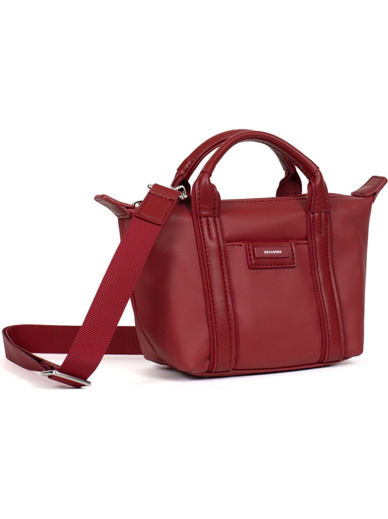 Bolsa de mano - mini joyce hexagona Rojo oscuro - Kiabi
