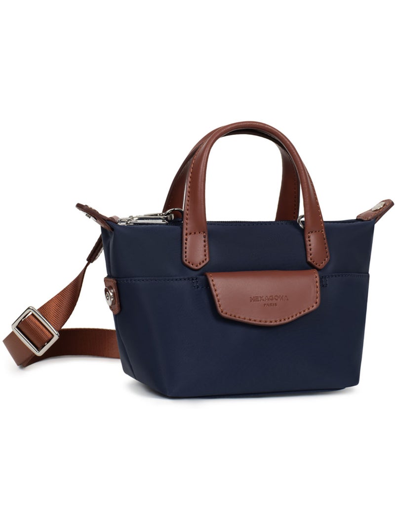 Bolsa de mano - mini pop hexagona Azul marino - Kiabi