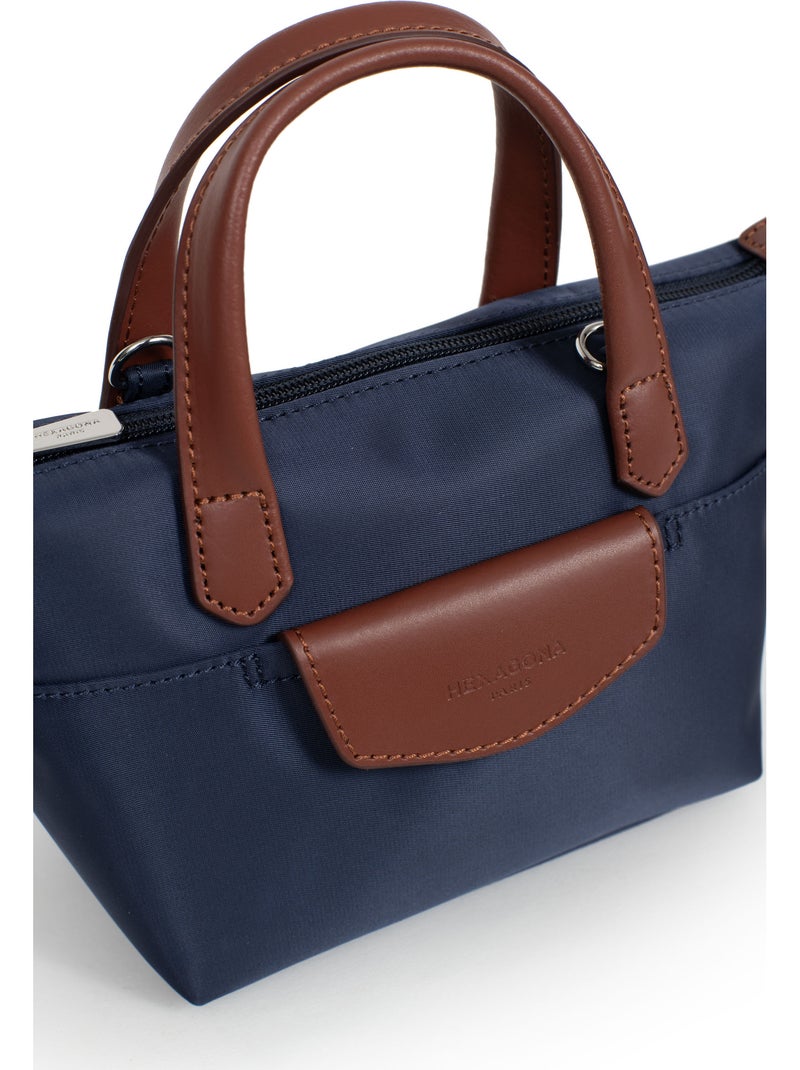 Bolsa de mano - mini pop hexagona Azul marino - Kiabi