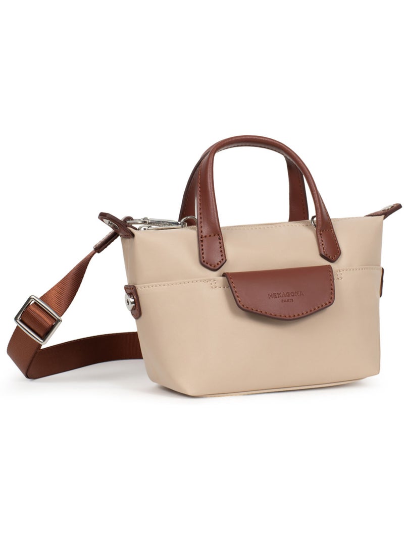 Bolsa de mano - mini pop hexagona Beige arena - Kiabi