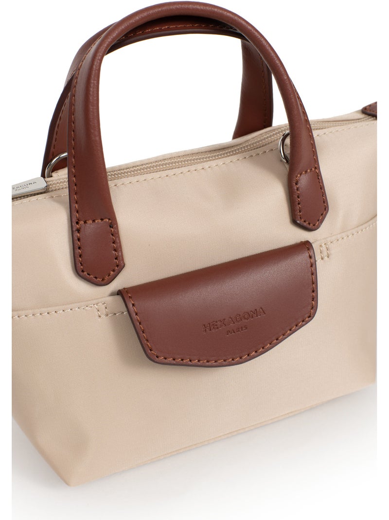 Bolsa de mano - mini pop hexagona Beige arena - Kiabi