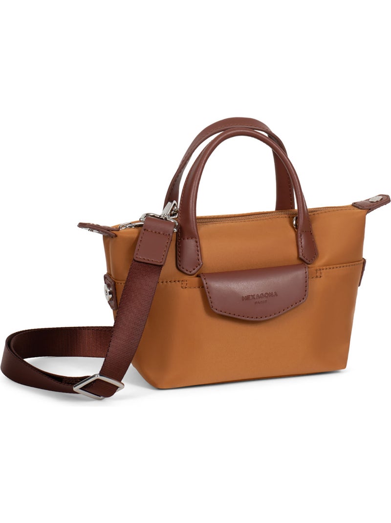 Bolsa de mano - mini pop hexagona Marrón caramelo - Kiabi