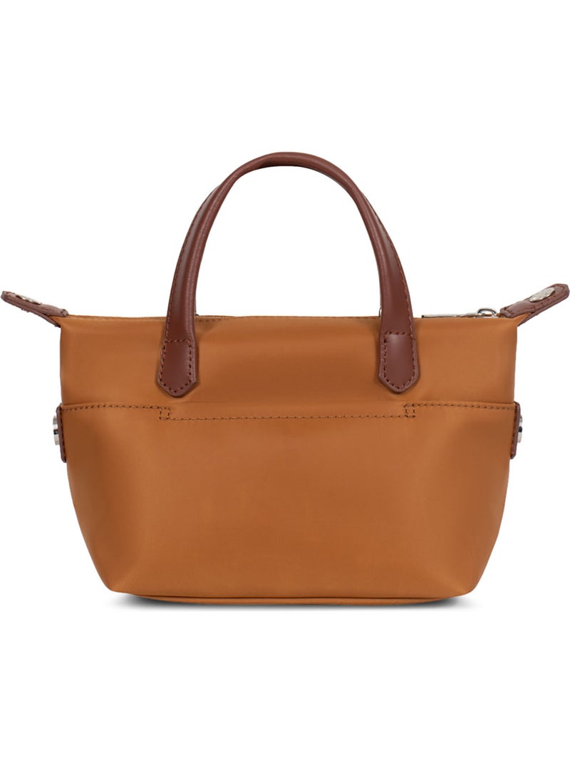 Bolsa de mano - mini pop hexagona Marrón caramelo - Kiabi