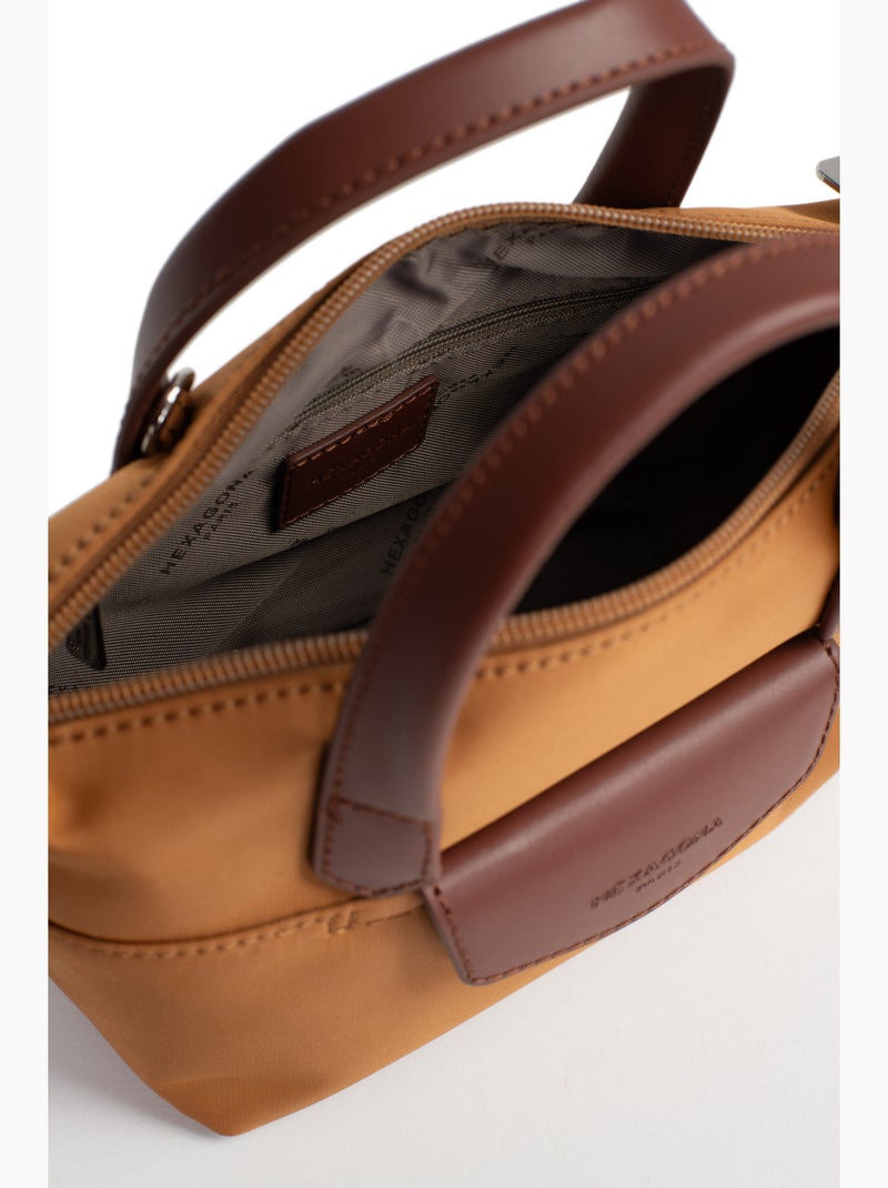 Bolsa de mano - mini pop hexagona Marrón caramelo - Kiabi