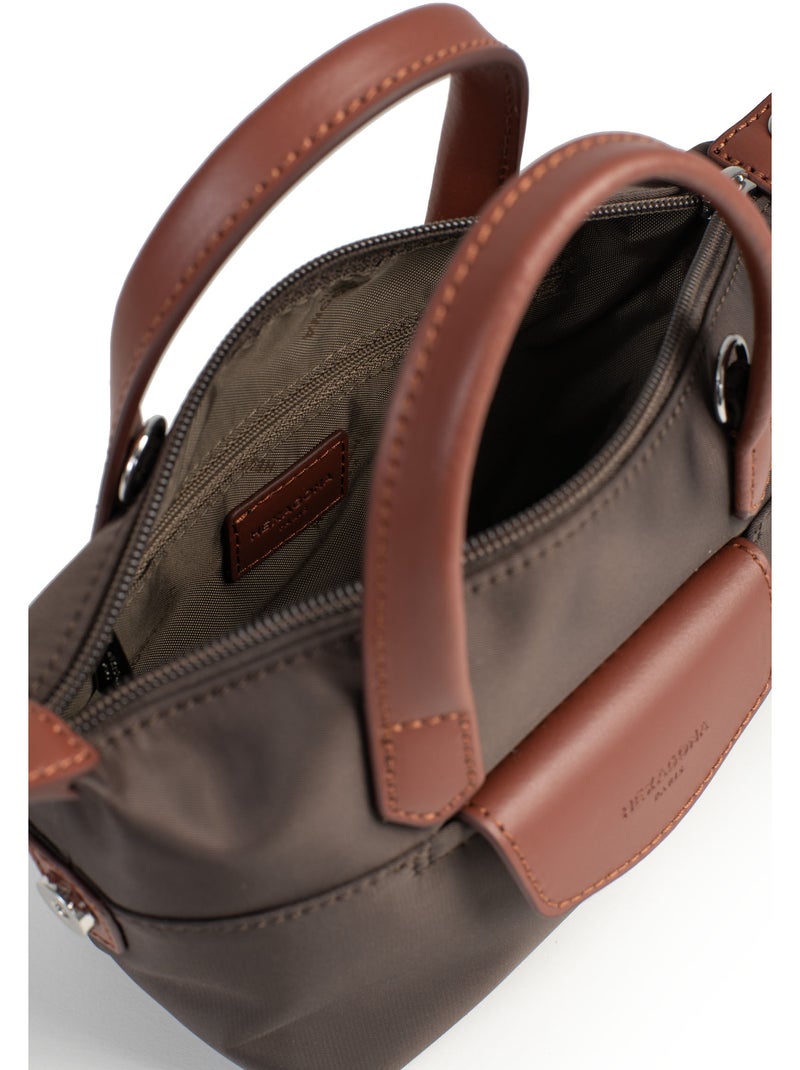 Bolsa de mano - mini pop hexagona Marrón oscuro - Kiabi