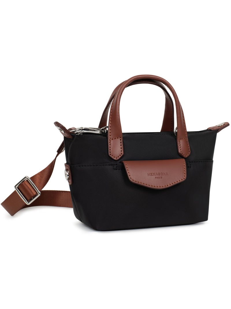 Bolsa de mano - mini pop hexagona Negro Marrón - Kiabi
