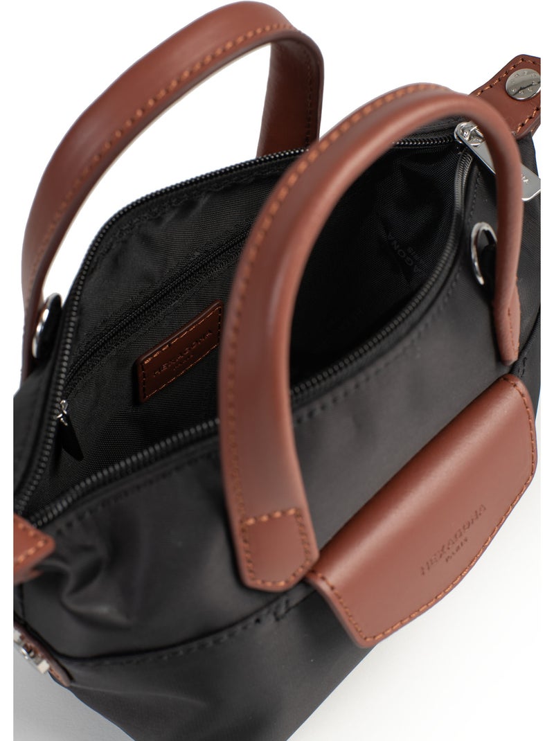 Bolsa de mano - mini pop hexagona Negro Marrón - Kiabi