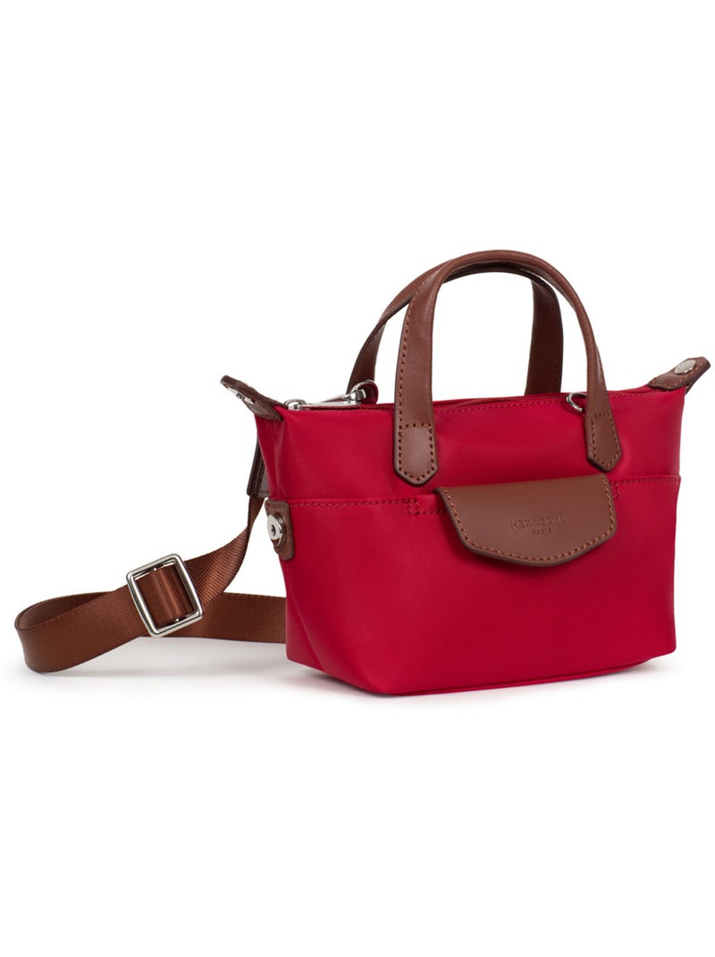Bolsa de mano - mini pop hexagona Rojo oscuro - Kiabi