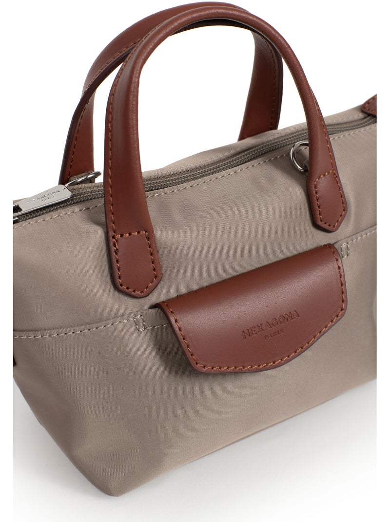 Bolsa de mano - mini pop hexagona Taupe - Kiabi