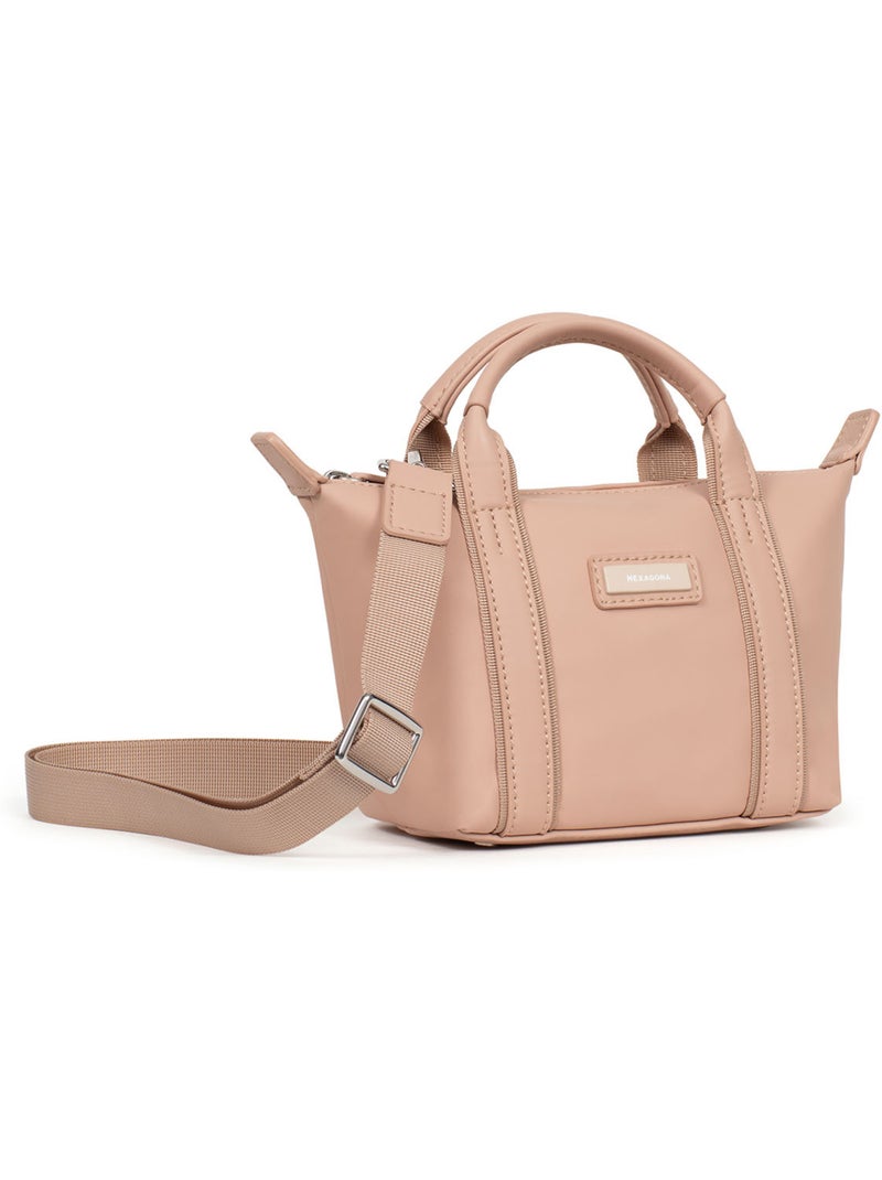 Bolsa de mano - mini tara hexagona Beige - Kiabi