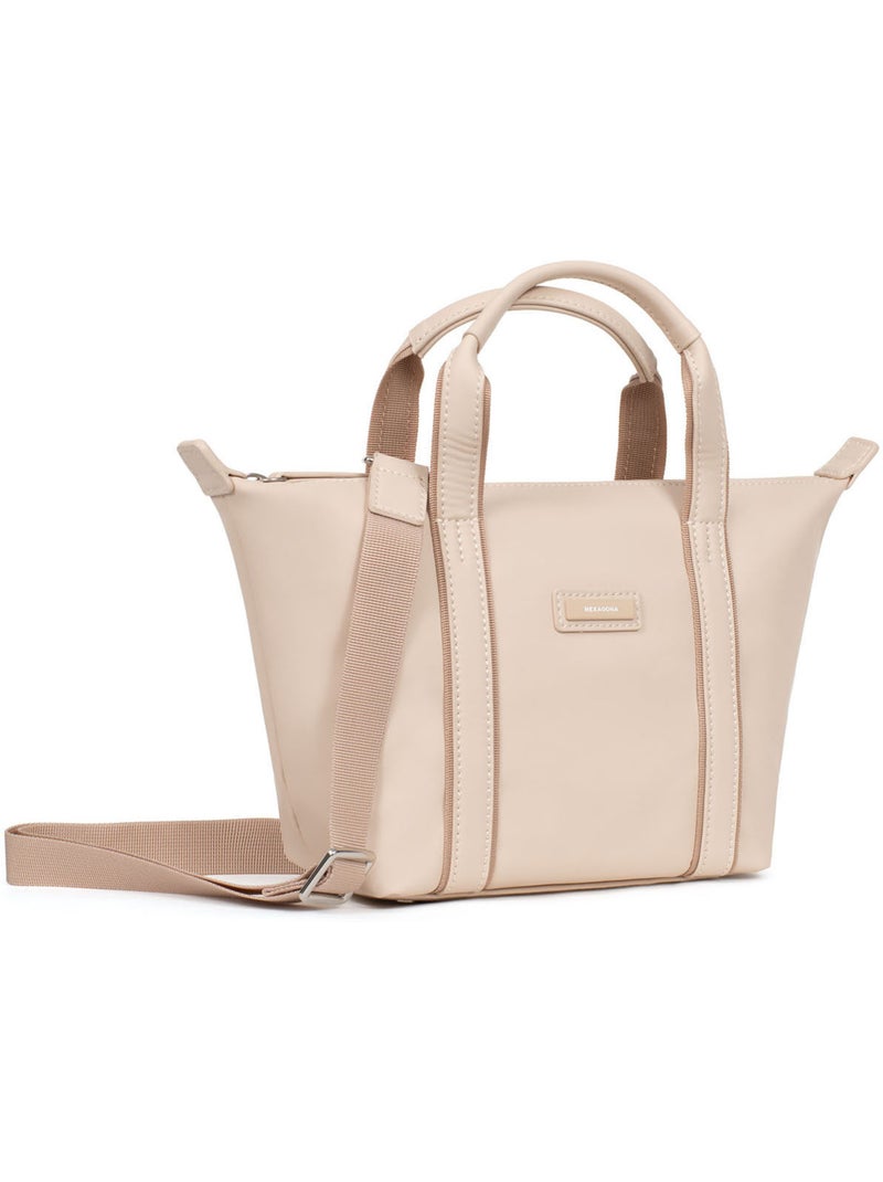Bolsa de mano - pequeña tara hexagona Marfil - Kiabi