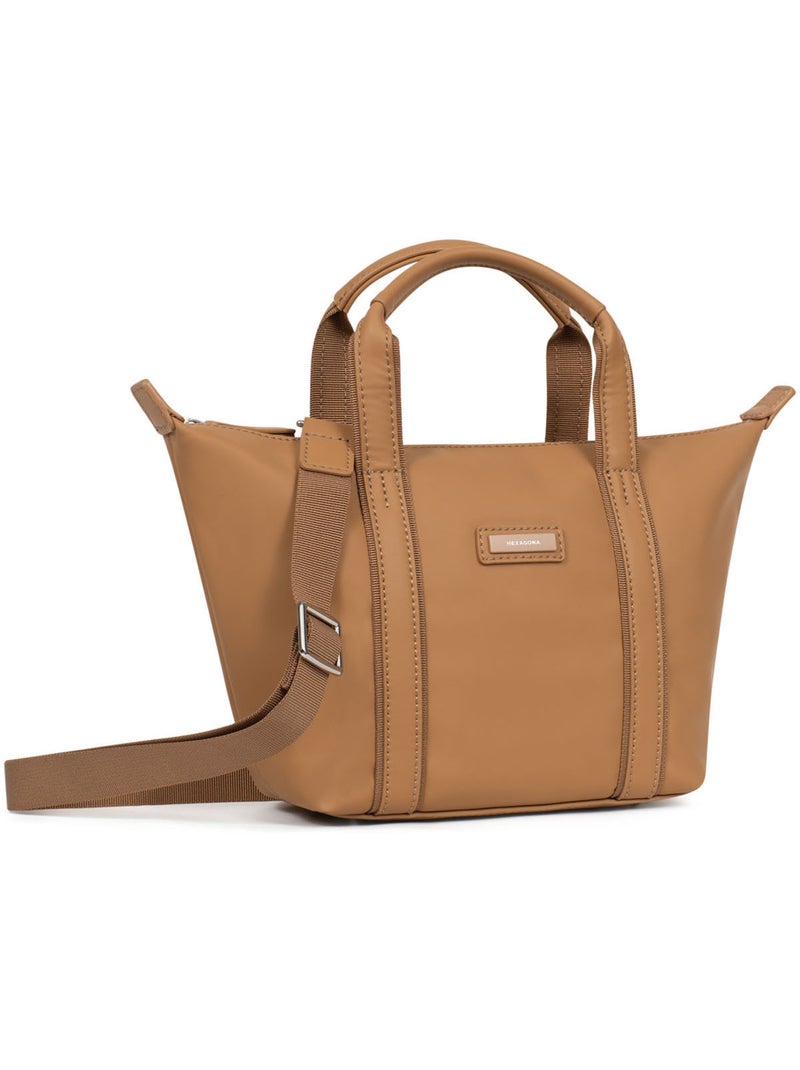 Bolsa de mano - pequeña tara hexagona Marrón claro - Kiabi