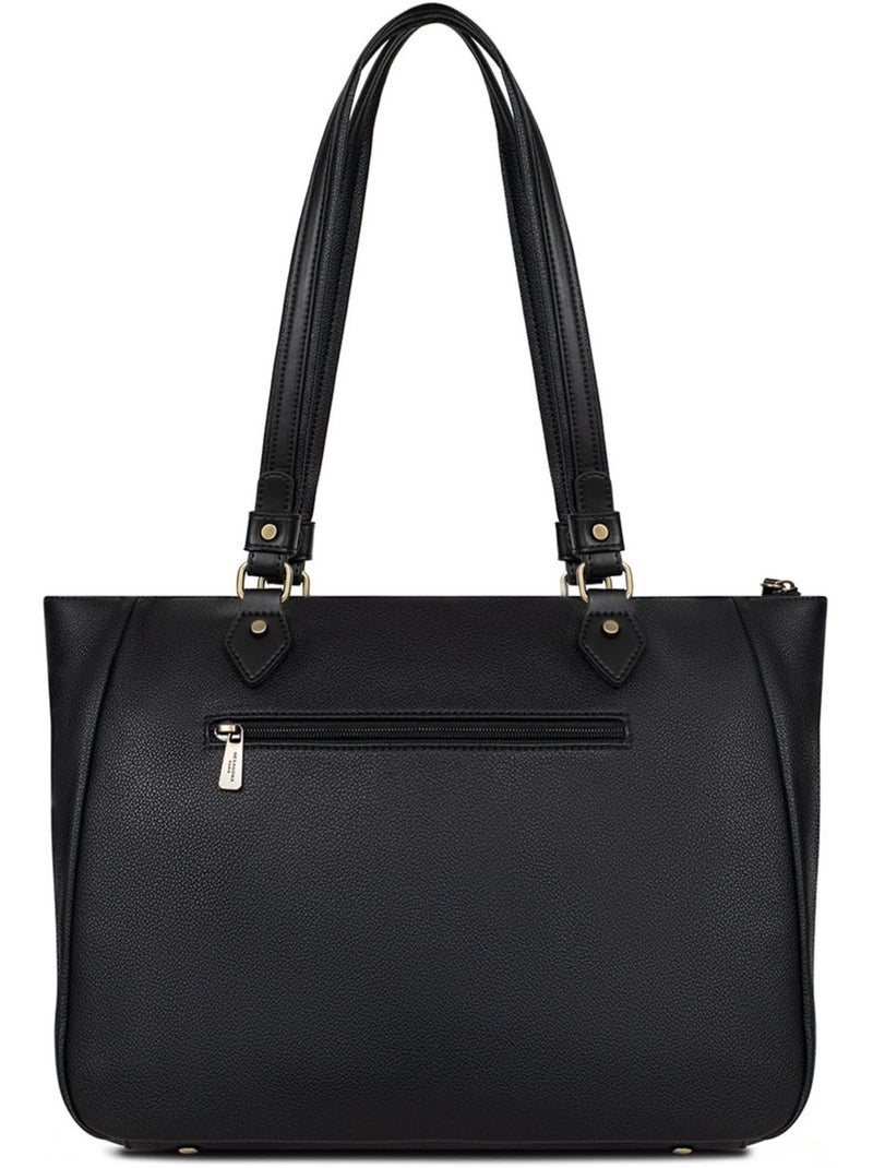 Bolsa de mano con asa para el hombro - a4 ronda hexagona Negro - Kiabi