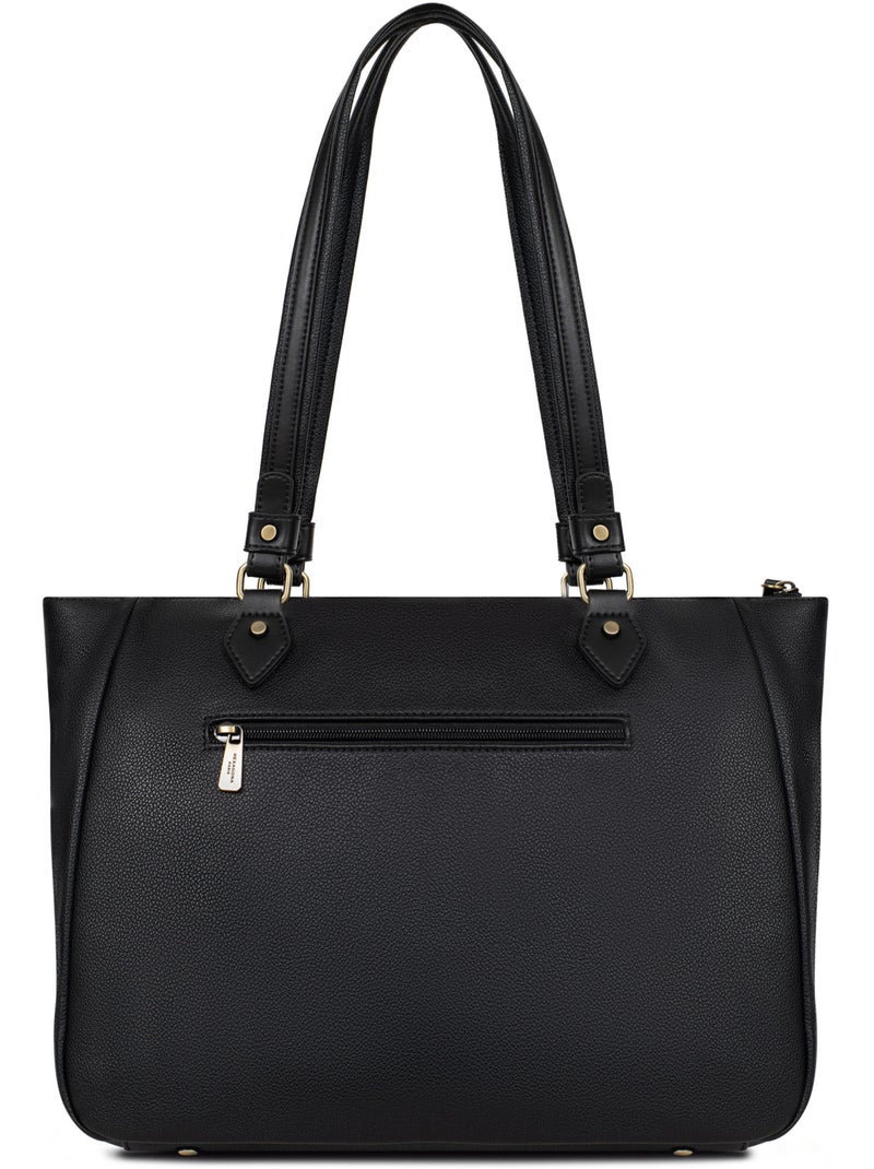 Bolsa de mano con asa para el hombro - a4 ronda hexagona Negro - Kiabi