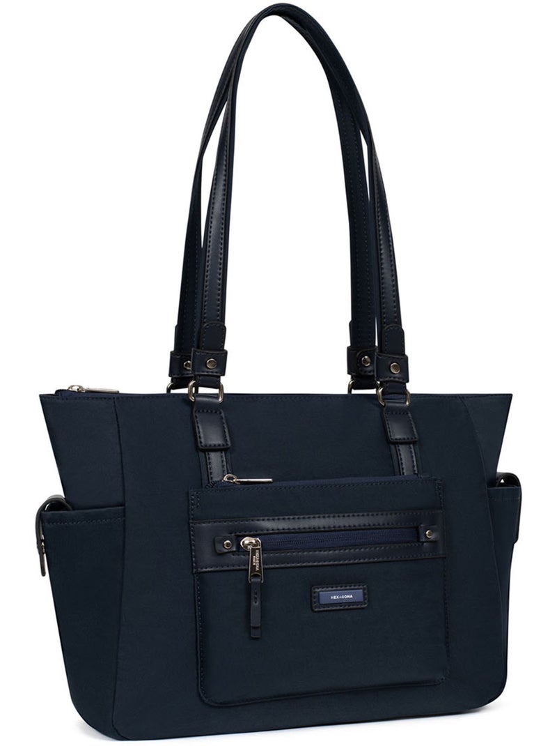 Bolsa de mano con asa para el hombro - a4 yona hexagona Azul noche - Kiabi