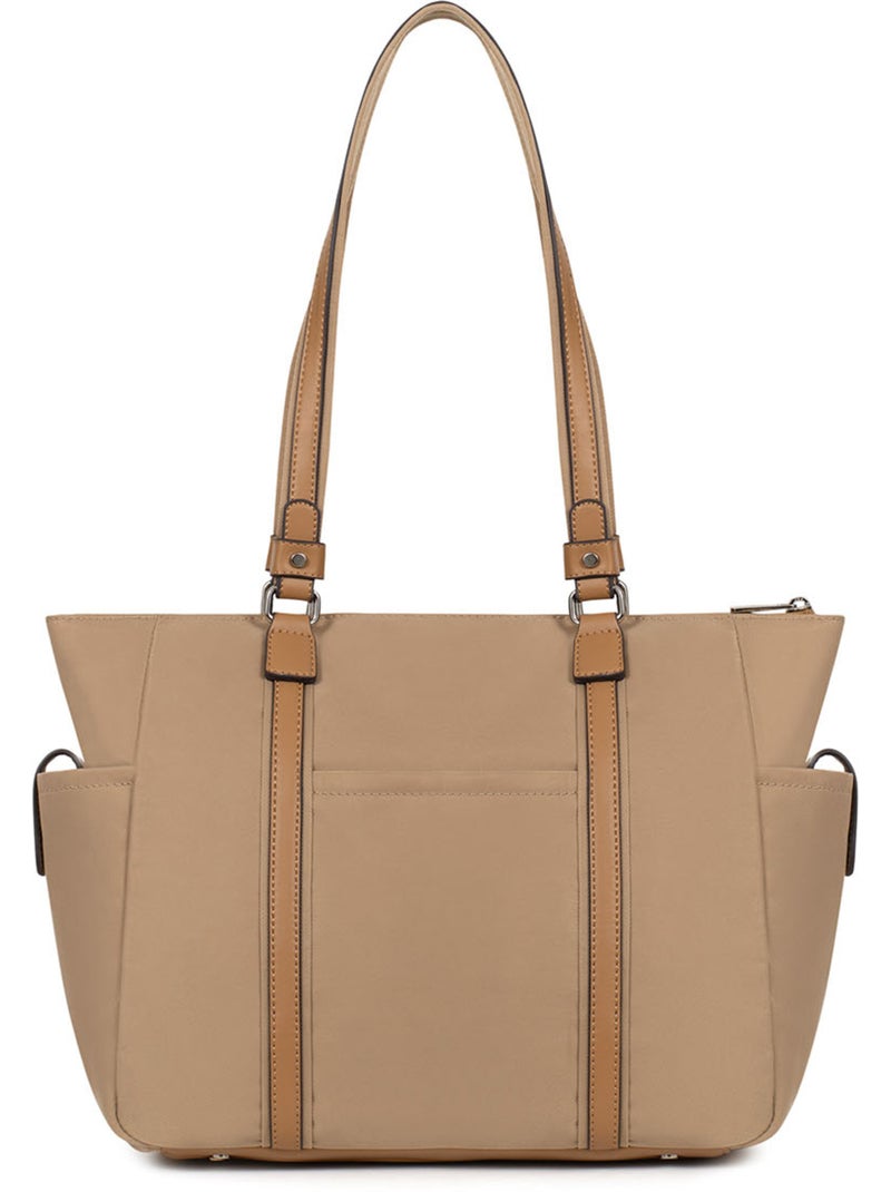 Bolsa de mano con asa para el hombro - a4 yona hexagona Beige arena - Kiabi