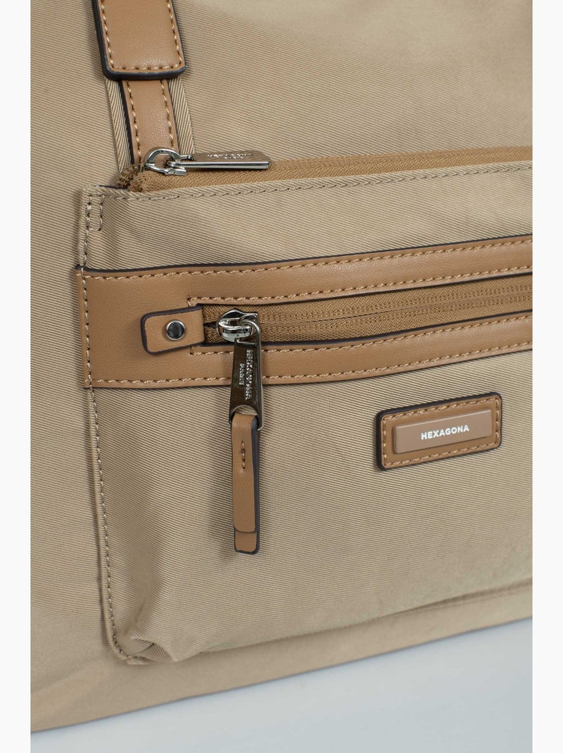 Bolsa de mano con asa para el hombro - a4 yona hexagona Beige arena - Kiabi