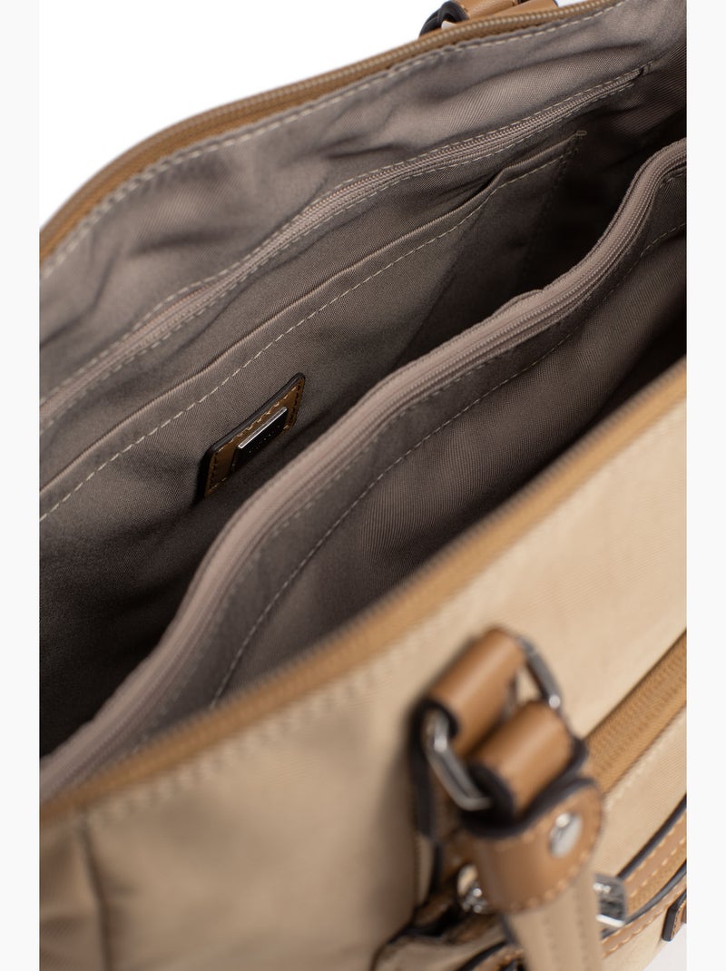 Bolsa de mano con asa para el hombro - a4 yona hexagona Beige arena - Kiabi