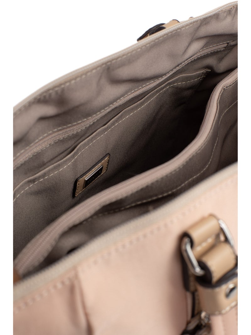 Bolsa de mano con asa para el hombro - a4 yona hexagona Beige - Kiabi