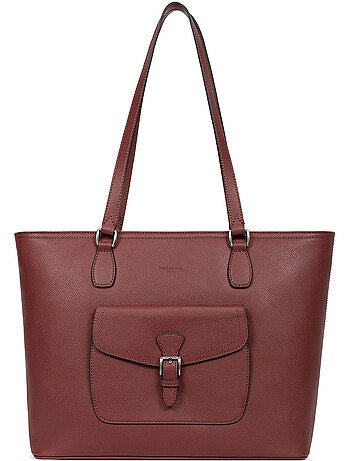 Bolsa de mano con asas - a4 - cuero mirabelle hexagona