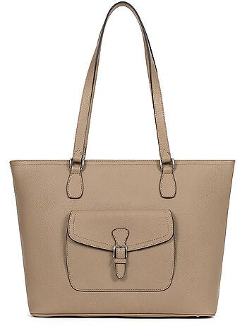 Bolsa de mano con asas - a4 - cuero mirabelle hexagona