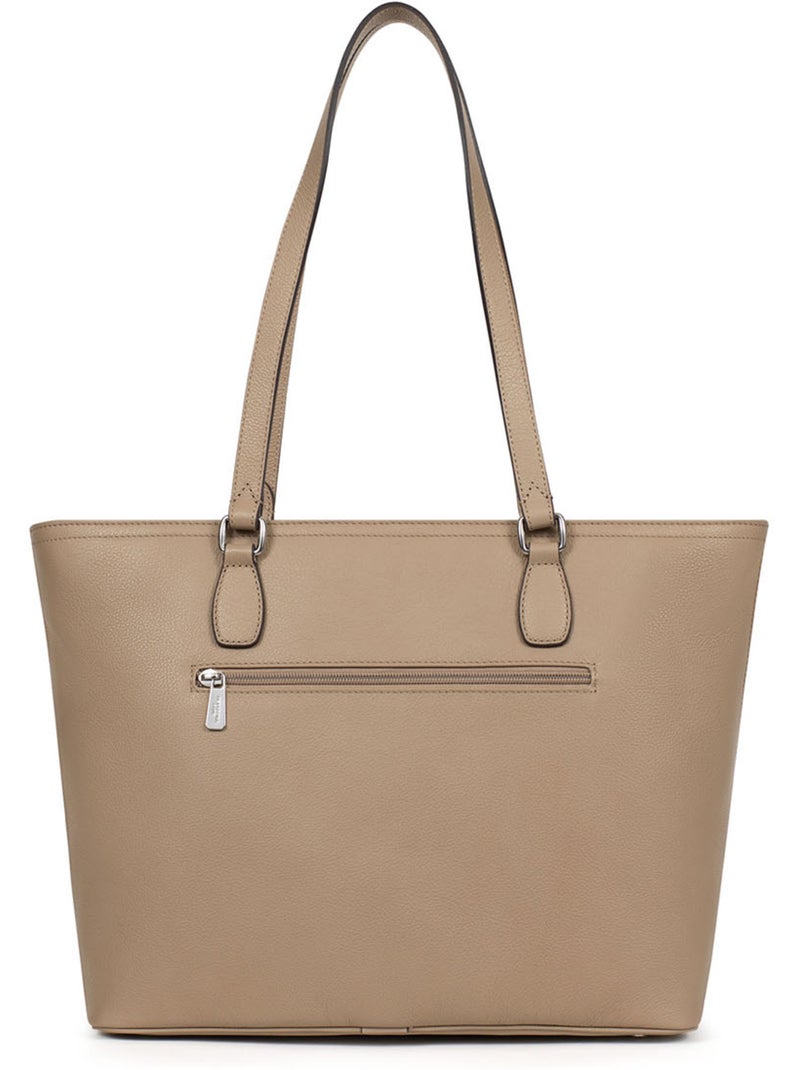 Bolsa de mano con asas - a4 - cuero mirabelle hexagona Marrón glaseado - Kiabi