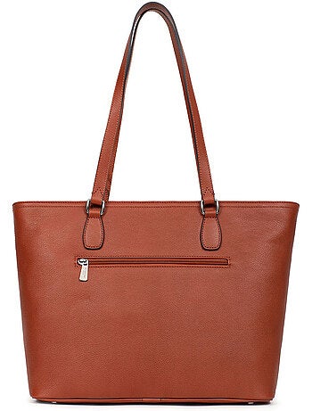 Bolsa de mano con asas - a4 - cuero mirabelle hexagona