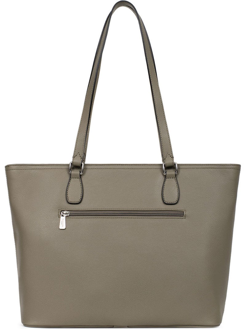 Bolsa de mano con asas - a4 - cuero mirabelle hexagona Verde oliva - Kiabi