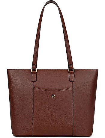 Bolsa de mano con asas - a4 - cuero ondine hexagona