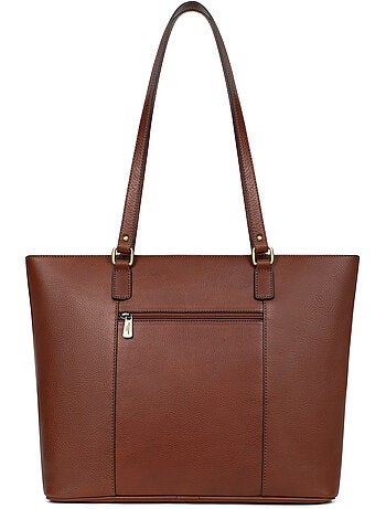 Bolsa de mano con asas - a4 - cuero ondine hexagona