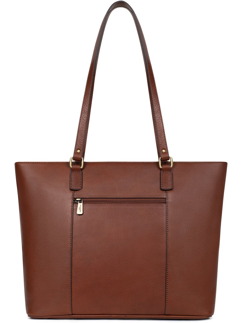 Bolsa de mano con asas - a4 - cuero ondine hexagona Marrón - Kiabi