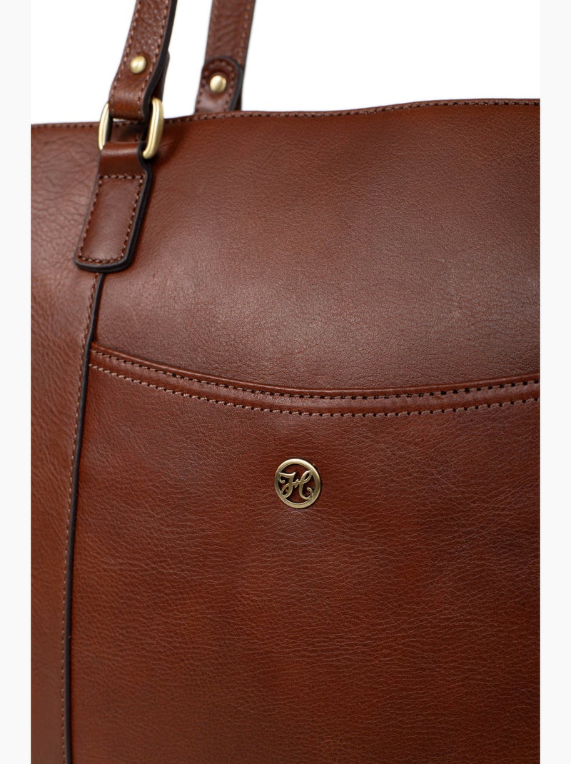 Bolsa de mano con asas - a4 - cuero ondine hexagona Marrón - Kiabi