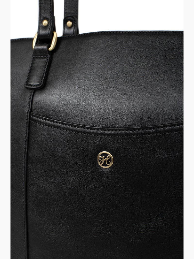 Bolsa de mano con asas - a4 - cuero ondine hexagona Negro - Kiabi