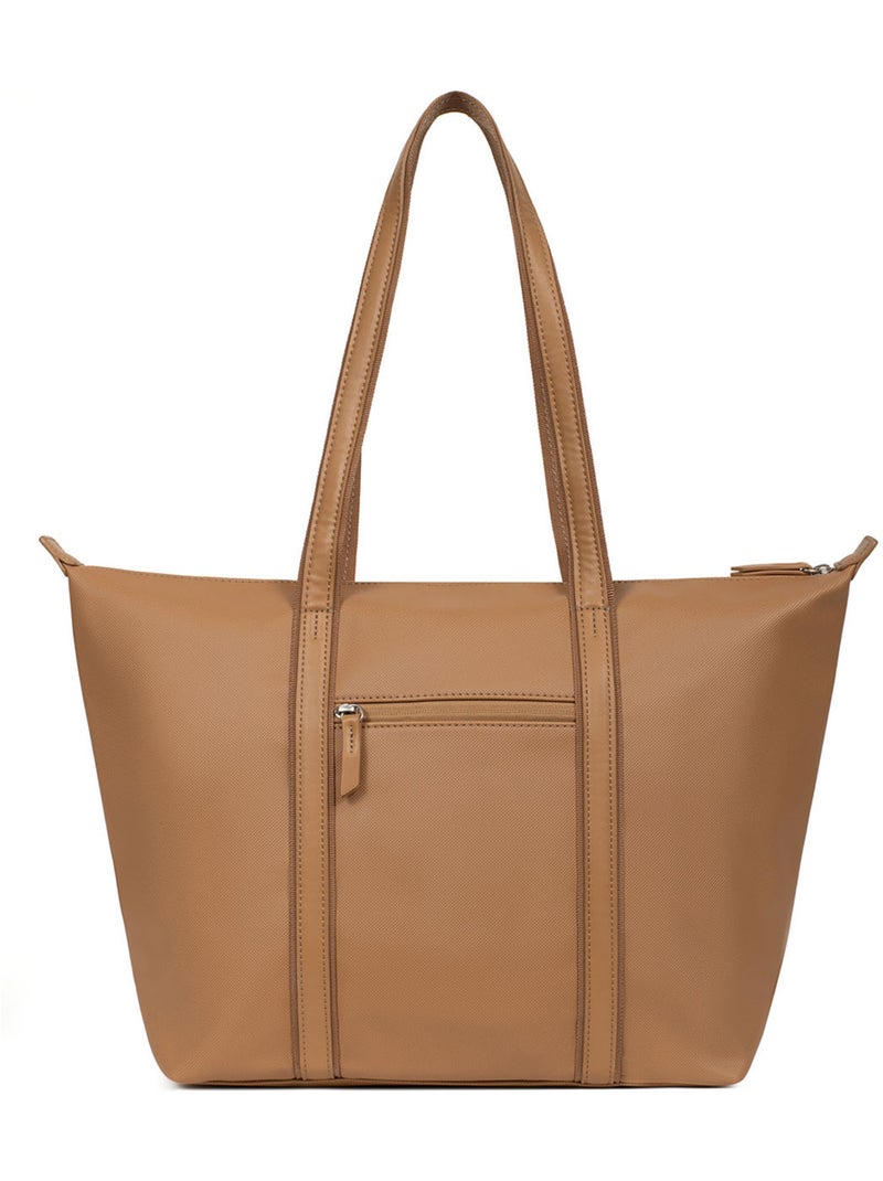 Bolsa de mano con asas - a4 - grande joyce hexagona Marrón claro - Kiabi
