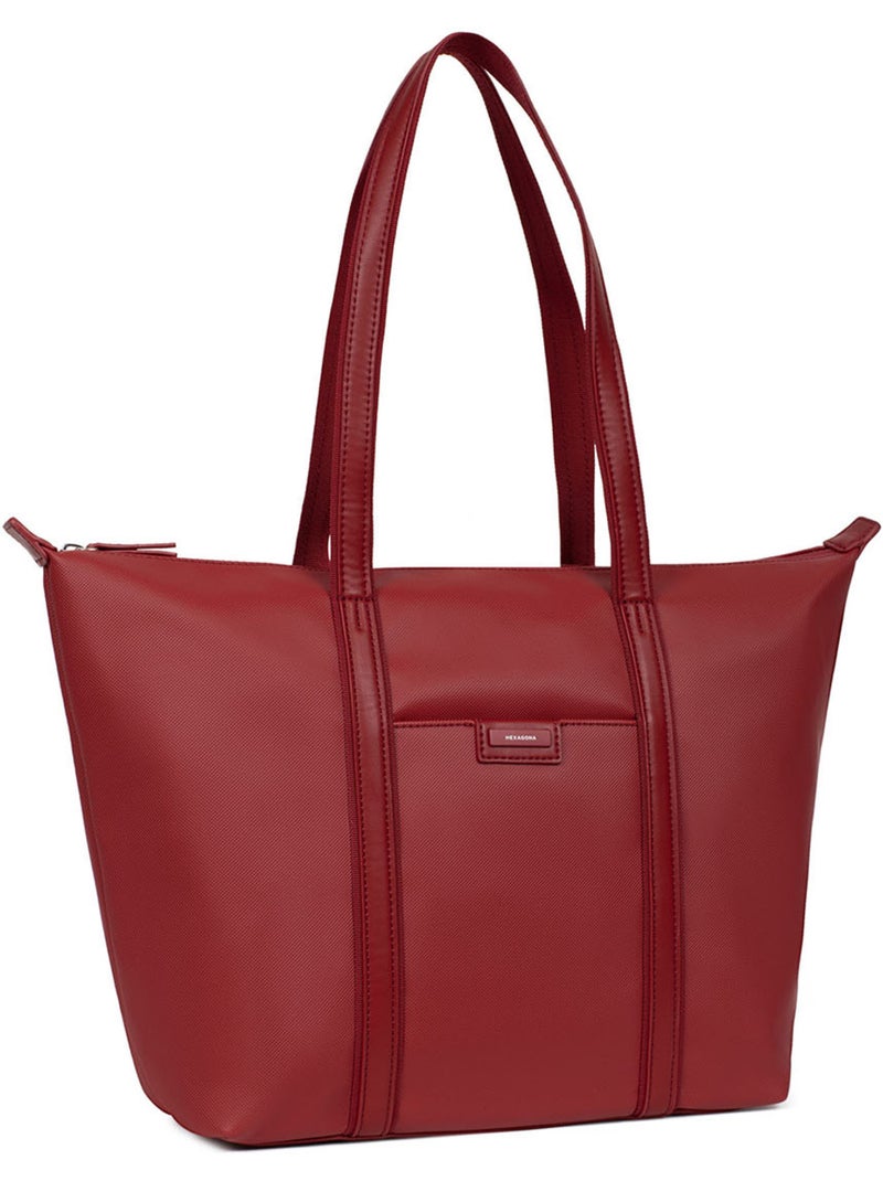 Bolsa de mano con asas - a4 - grande joyce hexagona Rojo oscuro - Kiabi