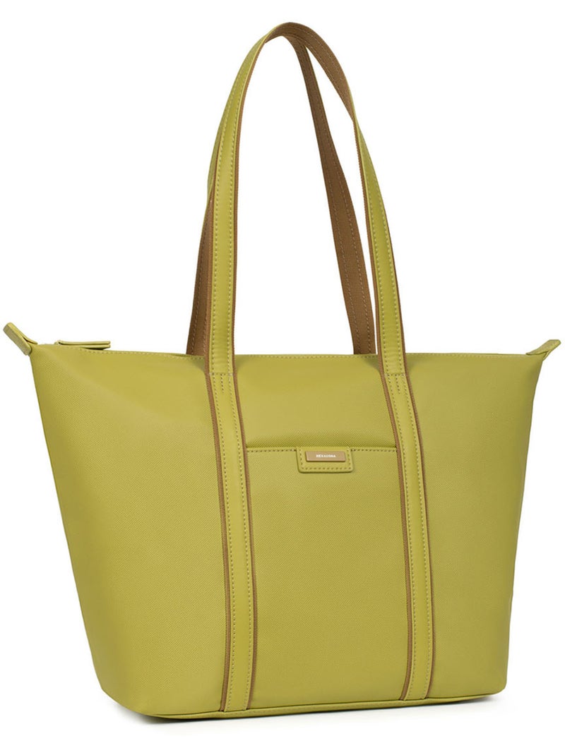 Bolsa de mano con asas - a4 - grande joyce hexagona Verde anís - Kiabi