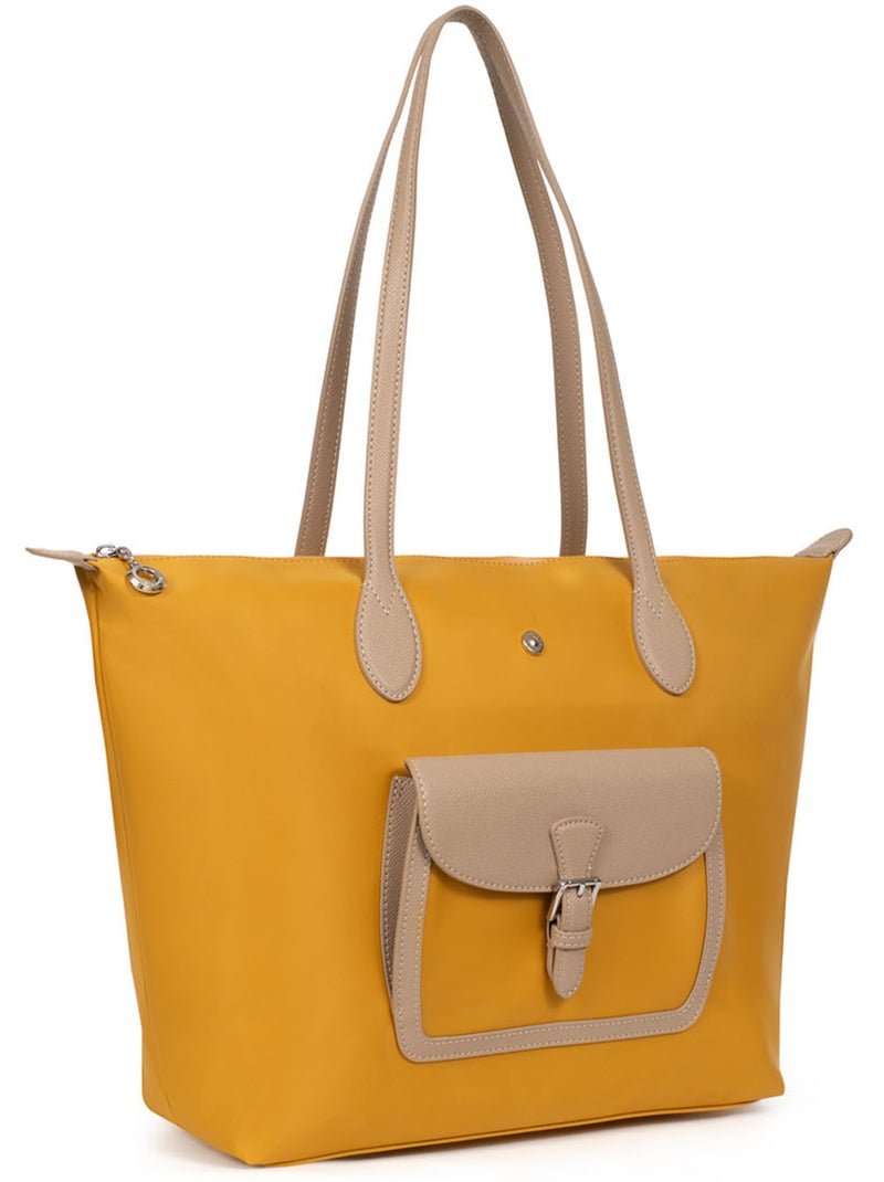 Bolsa de mano con asas - A4 - Grande KIANA Amarillo - Kiabi