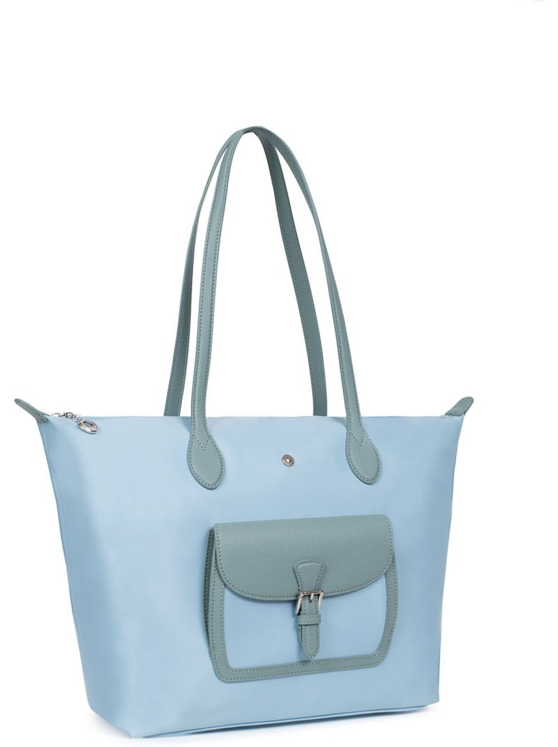 Bolsa de mano con asas - a4 - grande kiana hexagona Azul cielo - Kiabi