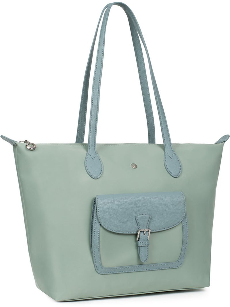 Bolsa de mano con asas - a4 - grande kiana hexagona Verde claro - Kiabi