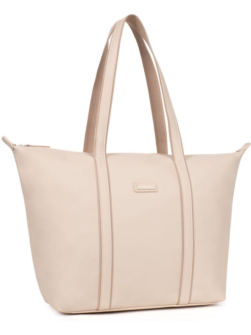 Bolsa de mano con asas - a4 - grande tara hexagona Marfil - Kiabi