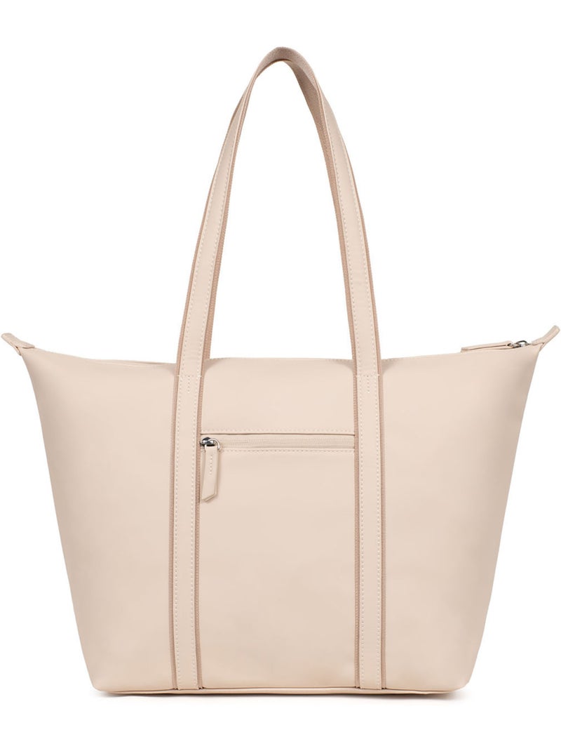 Bolsa de mano con asas - a4 - grande tara hexagona Marfil - Kiabi