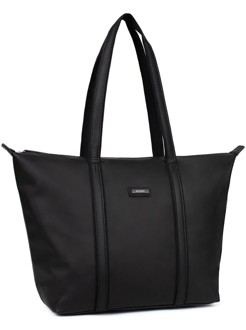 Bolsa de mano con asas - a4 - grande tara hexagona Negro - Kiabi