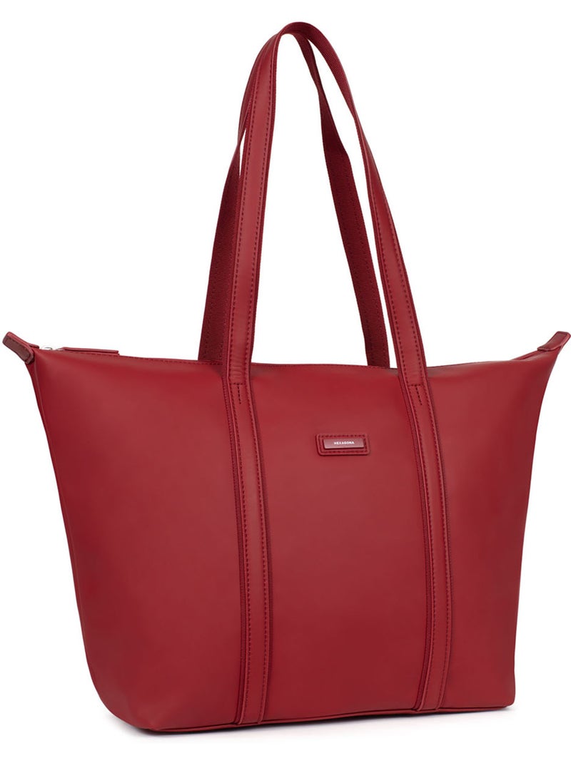 Bolsa de mano con asas - a4 - grande tara hexagona Rojo oscuro - Kiabi