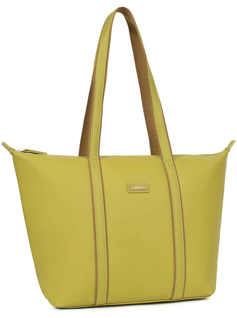 Bolsa de mano con asas - a4 - grande tara hexagona Verde anís - Kiabi